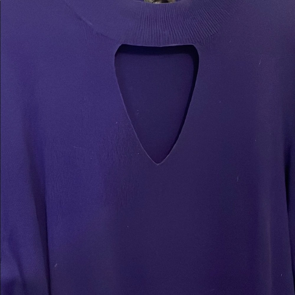 Purple elbow length sweater - Picture 3 of 5